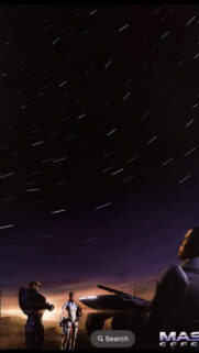 Mass Effect Characters Stargazing Mobile Wallpaper
