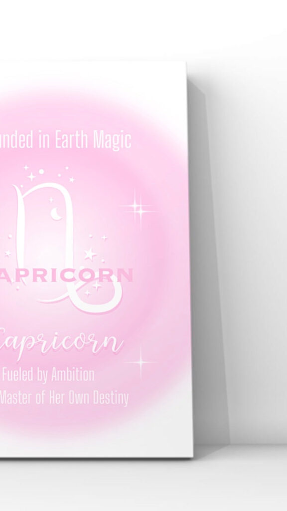 Capricorn Aesthetic Earth Sign Manifestation and Ambition Symbol Wallpaper
