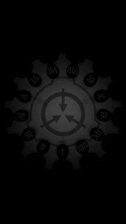 Minimalist SCP Foundation Dark Gear Mobile Wallpaper