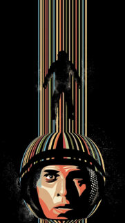 Astronaut Silhouette Abstract Mobile Wallpaper