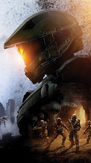 Halo 5 Guardians Master Chief and Blue Team Mobile Wallpaper