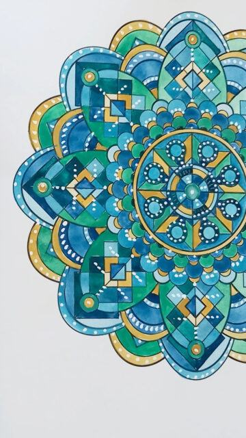 Intricate Geometric Mandala Art Spiritual Balance and Focus Wallpaper