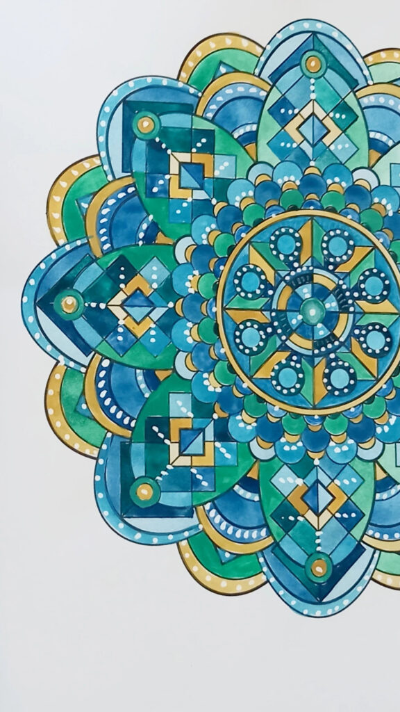 Intricate Geometric Mandala Art Spiritual Balance and Focus Wallpaper