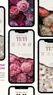 Aesthetic Floral Affirmation and Feminine Energy Phone Wallpaper