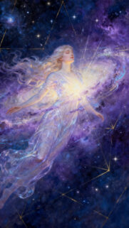 Celestial Cosmic Goddess Sacred Geometry and Manifestation Energy Wallpaper