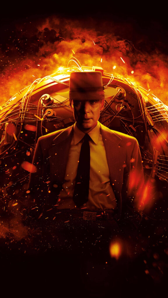Oppenheimer Explosive Cinematic Character 4K Mobile Wallpaper