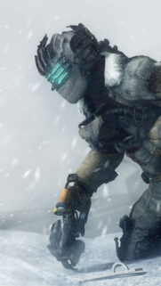 Isaac Clarke Snowy Expedition 4K Mobile Wallpaper