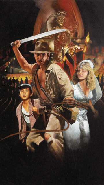 Indiana Jones Temple of Doom Adventure Art Mobile Wallpaper