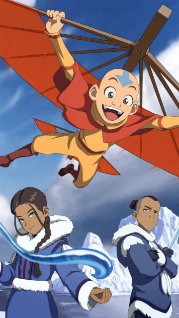Aang Katara and Sokka Avatar The Last Airbender Mobile Wallpaper