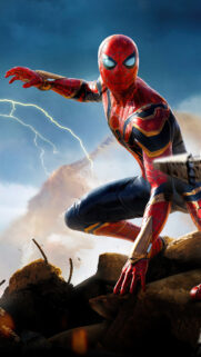 Spider-Man Integrated Suit Action Pose 4K Mobile Wallpaper