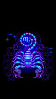 Mystical Scorpio Zodiac Sign Neon Glowing Scorpio Astrology Wallpaper
