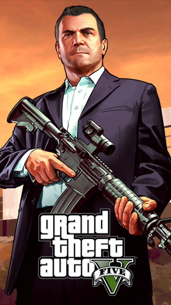 Michael De Santa Grand Theft Auto V Mobile Wallpaper