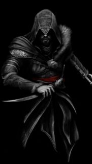 Ezio Auditore Assassin’s Creed Noir Style Mobile Wallpaper