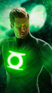 Glen Powell as Green Lantern Heroic Portrait Mobile Wallpaper