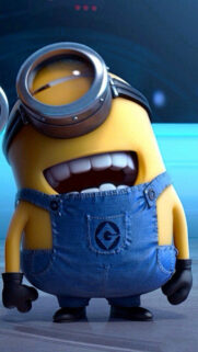 Happy Single-Eyed Minion Character HD Mobile Wallpaper