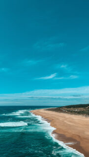 Aerial View of Nazare Beach Stunning Mobile Wallpaper