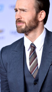 Chris Evans Elegant Suit Portrait Mobile Wallpaper