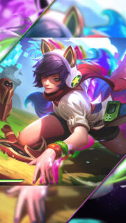 Arcade Ahri League of Legends Mobile Wallpaper