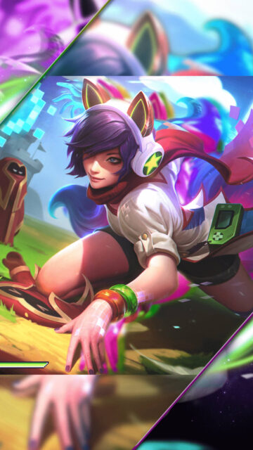 Arcade Ahri League of Legends Mobile Wallpaper