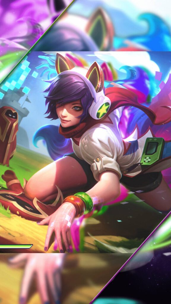 Arcade Ahri League of Legends Mobile Wallpaper