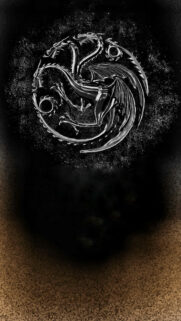 House Targaryen Silver Dragon Sigil Mobile Wallpaper