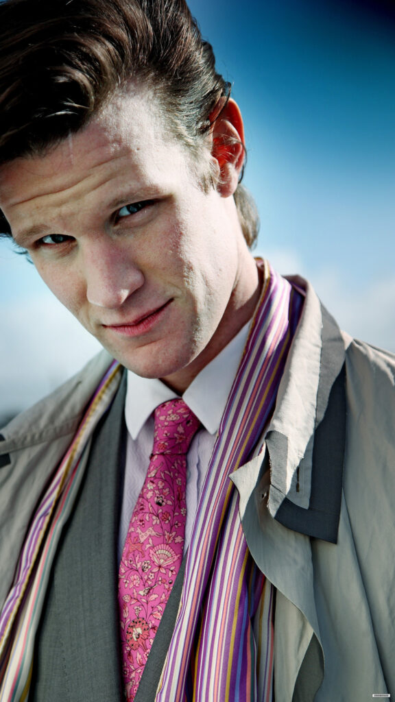 Matt Smith as the Eleventh Doctor Portrait Mobile Wallpaper