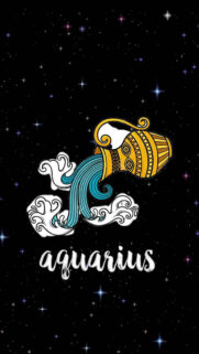 Aquarius Zodiac Sign Aesthetic: Cosmic Water Bearer Symbolism and Meaning Wallpaper