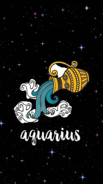 Aquarius Zodiac Sign Aesthetic: Cosmic Water Bearer Symbolism and Meaning Wallpaper