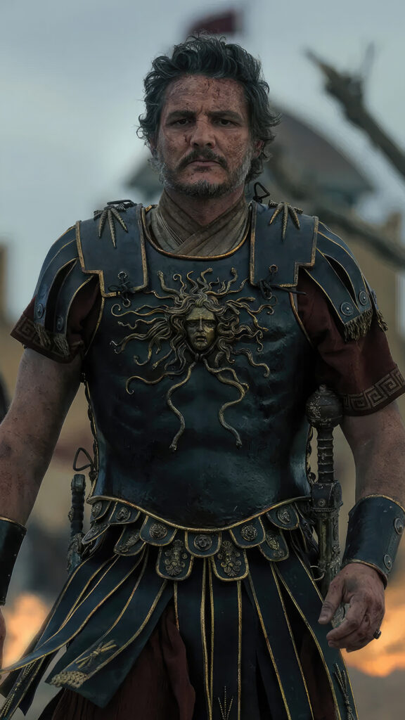 Pedro Pascal as a Roman Warrior Mobile Wallpaper