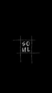 Minimalist White Soul Tic-Tac-Toe Line Art Mobile Wallpaper