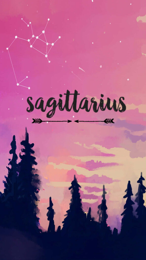 Sagittarius Celestial Wanderer Zodiac Constellation Aesthetic Phone Wallpaper
