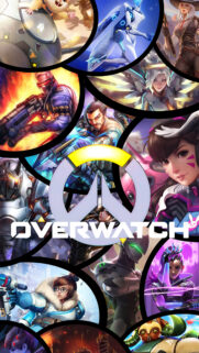 Overwatch Heroes Character Montage Vertical Mobile Wallpaper