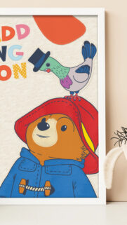 Paddington Bear and Pigeon Art Mobile Wallpaper