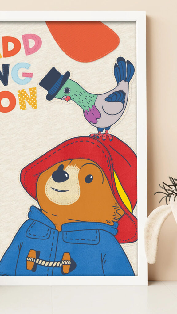 Paddington Bear and Pigeon Art Mobile Wallpaper