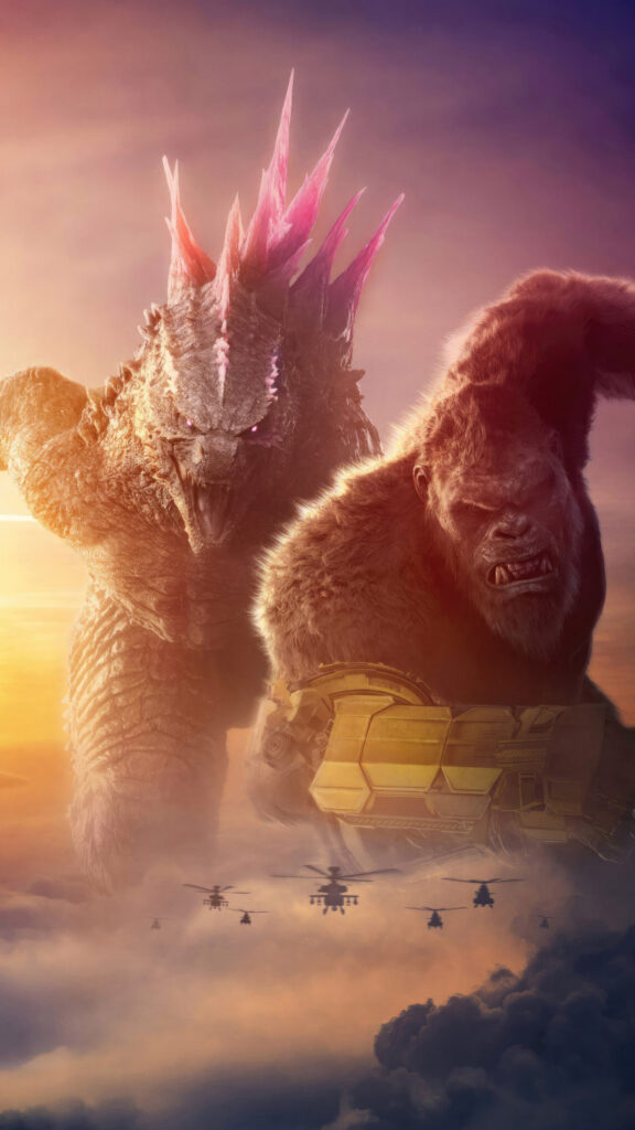 Godzilla and Kong Battle Mobile Wallpaper
