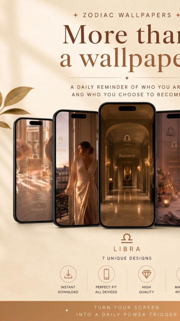 Elegant Libra Aesthetic Zodiac Wallpapers for Balance and Harmony Wallpaper