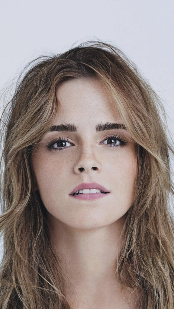 Portrait of Emma Watson Elegant Professional 4K Mobile Wallpaper