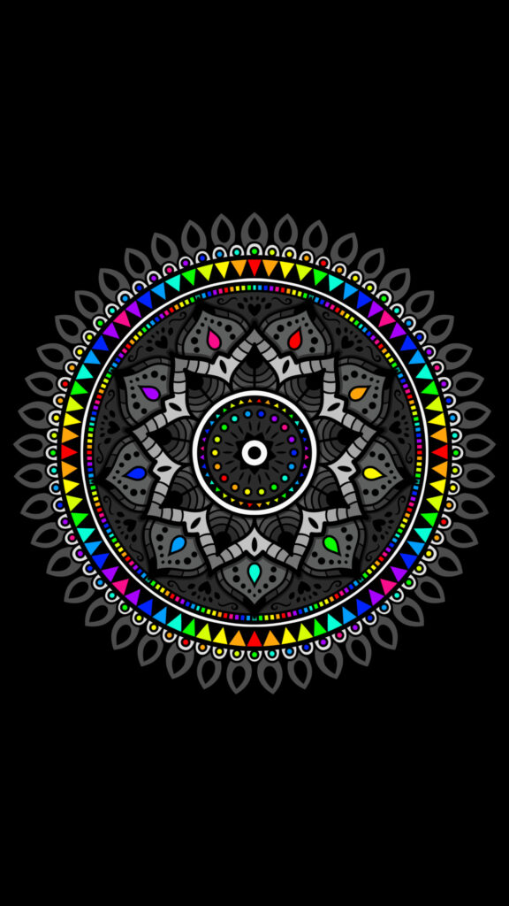 Vibrant Spiritual Chakra Mandala Energy Art and Sacred Geometry Wallpaper