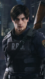 Leon S. Kennedy RPD Uniform Portrait 4K Mobile Wallpaper