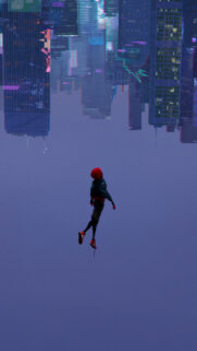 Miles Morales Falling Through The Multiverse Mobile Wallpaper