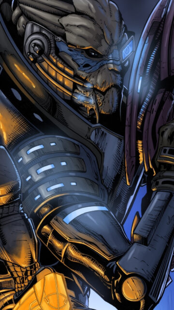Garrus Vakarian Tactical Suit Mobile Wallpaper