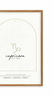Capricorn Aesthetic Zodiac Poster: Ambitious Earth Sign Symbol Wallpaper