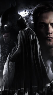 The Batman Noir Silhouette Phone Wallpaper