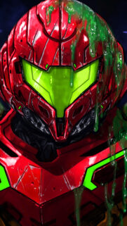 Samus Aran Battle-Worn Helmet Mobile Wallpaper
