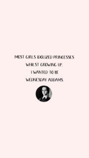 Wednesday Addams Minimalist Quote Mobile Wallpaper