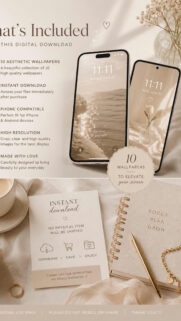 Manifestation Vision Board Aesthetic for Abundance and Clarity Wallpaper