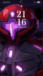 Dark Samus Pixel Art Aesthetic Mobile Wallpaper
