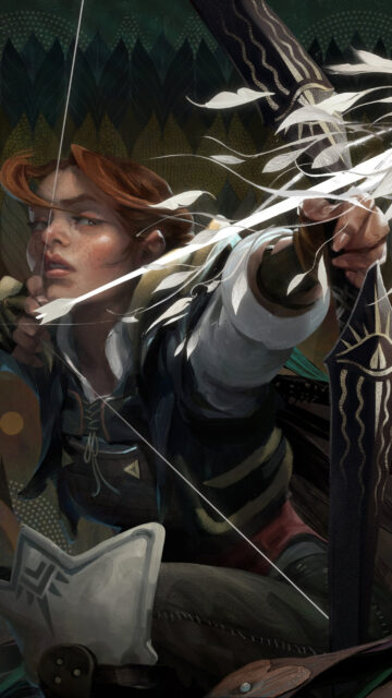 Elven Archer Fantasy Art 4K Mobile Wallpaper