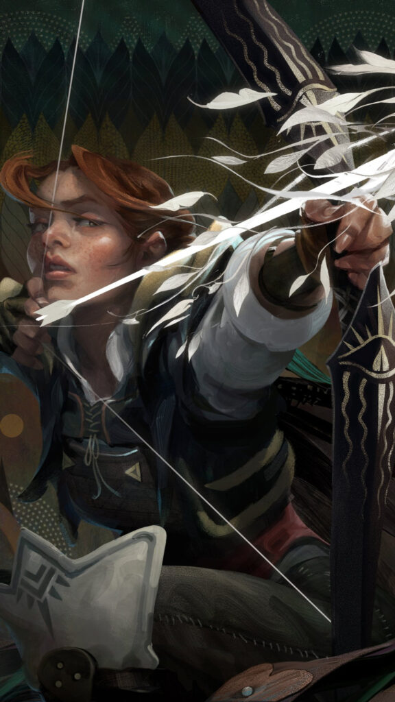 Elven Archer Fantasy Art 4K Mobile Wallpaper