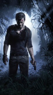 Battle-Worn Nathan Drake Uncharted Forest Mobile Wallpaper